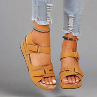 Gudula | Elegante orthopädische Sandalen aus weichem Premiummaterial für schmerzfreie Sommertage – Gelb
