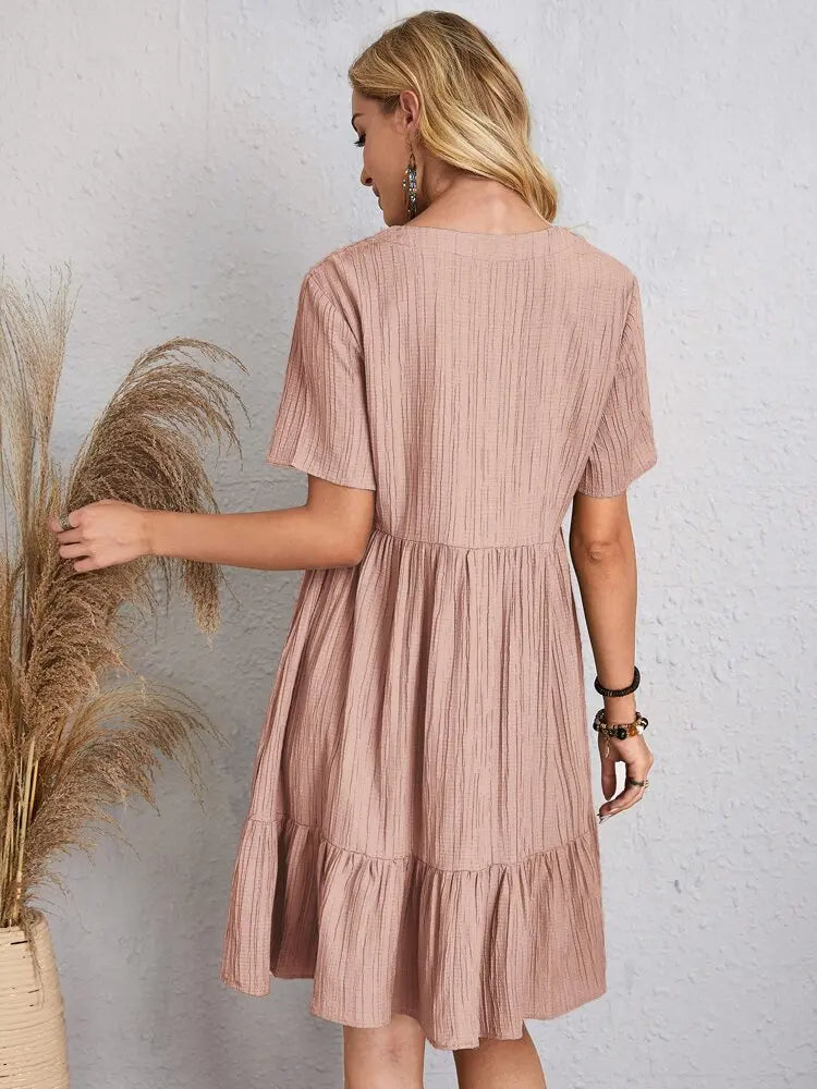 Gwendolyn - Elegantes Rüschen-Lose-Kleid