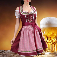 Beatei | Damen Elegantes Oktoberfest Dirndl Kleid | 2025 – Rot
