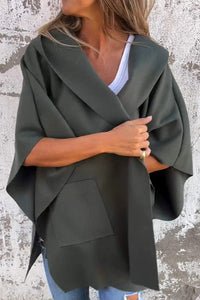Lasithra | Violette Kapuzen-Cape-Jacke – Oliv