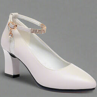 Zymara | Pumps aus hochwertigem Lackleder für Ihren Office-Style – Cremeweiß / Absatzhöhe 7 cm