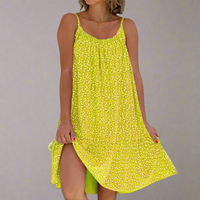 Paldrudis | Blumenbedrucktes Camisole-Kleid – Gelb