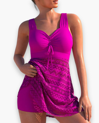 Damen Elegantes Gepolstertes Tankini-Set | Strandmode – Pink