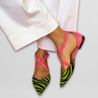Fenna | Ballerinas mit Riemchen – Grün