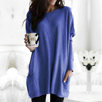 Marcella - Elegantes Langarmshirt – Blau