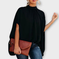 Carina | Vielseitige Abendbluse mit modernem Stil – Schwarz