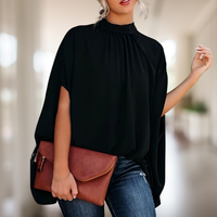 Zara - Stilvolle Bluse mit weitem Schnitt – Schwarz