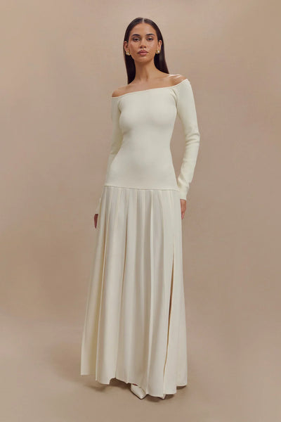 Lorraine - Schulterfreies Maxikleid