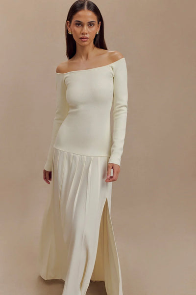 Lorraine - Schulterfreies Maxikleid