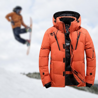 Herren Isolierte Winterjacke – Orange