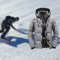 Asquetra | Hochwertige Herren-Winterjacke mit abnehmbarer Kapuze – Grau