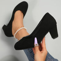 Emilia | Pumps Damen stilvoll mit breiter Spitze – Schwarz