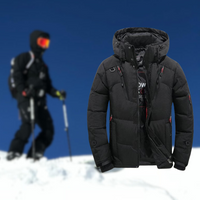 Herren Isolierte Winterjacke – Schwarz