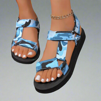 Heriberta | Bequeme Sandalen für empfindliche Füße – Blaue tarn