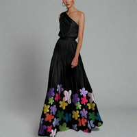 Roselisa | Elegantes Maxikleid für jeden Anlass – Schwarz mit Blumen