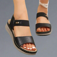 Alwilda | Komfortable Orthopädische Sandalen – Schwarz