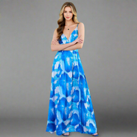 Helmara | Elegantes Sommerkleid für den Urlaub – Blau