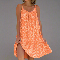 Paldrudis | Blumenbedrucktes Camisole-Kleid – Orange