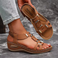 Avellan - Sandalen mit offener Zehenpartie – Hellbraun