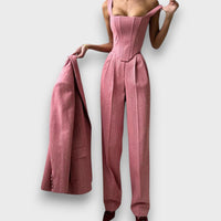 Rafaela – Elegantes Zweiteiler-Set mit Bustier – Rosa