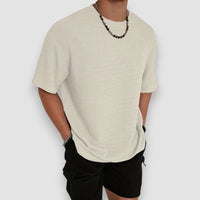 Milan | Textured T-shirt – Beige