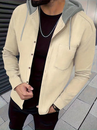 Johnathan – Lässige Kapuzen Jacke Mit Tasche – Khaki