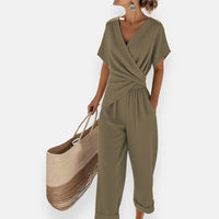 Silvane™ - Eleganter Overall mit Wickeloptik – Grün