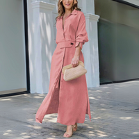 Jeanette™ | Elegantes Maxikleid mit V-Ausschnitt – Rosa