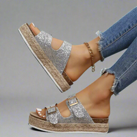 Elfriede | Sandalen aus glänzendem Premiumleder – Silber