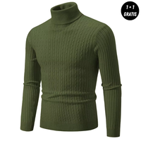 Warmer Strickpullover mit Rollkragen - ENZO – Grün