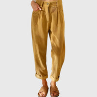 Mara | Damen Cordhose stylisch modern elegant – Gelb