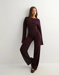 Livia™ | Luxuriöses Sweat-Set – Weinrot