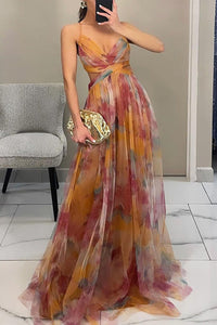 Eirith | Atemberaubendes Maxikleid – Orange
