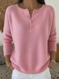 Belen - Softtouch-Henley-Sweatshirt – Rosa