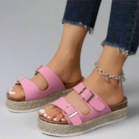 Elfriede | Sandalen aus glänzendem Premiumleder – Rosa