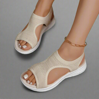 Amelie | Handcrafted Premium Material Wedge Sandals – Cremeweiß