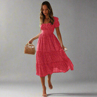 Adelwina | Maxikleid mit Stil und Komfort – Rot