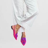Layla | Bunte spitze Loafer – Lila