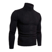 Bertrand – Warmer Strickpullover mit Rollkragen – Schwarz