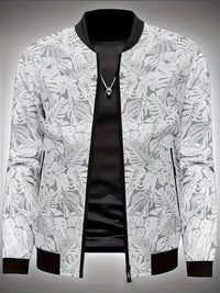 Dagan - Lässige Sportjacke Mit Langen Ärmeln Und Reißverschluss – Weiß