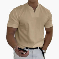 Herrenpoloshirt Moderne Stil Elegant für Entspannte oder Stilvolle Erscheinung – Khaki