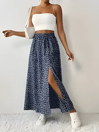 Emilia | Women'S Floral Print Split Rock – Königsblau
