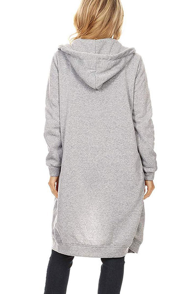 Vyralie | Übergroßes Sweatshirt mit langer Kapuze und Reißverschluss