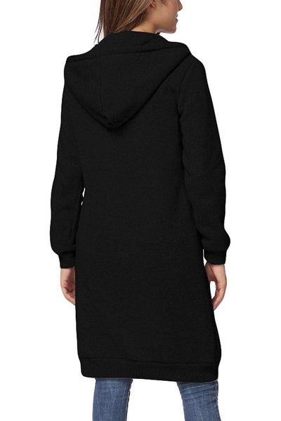 Vyralie | Übergroßes Sweatshirt mit langer Kapuze und Reißverschluss