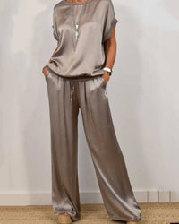 Lydia™ | Elegantes 2-teiliges Set – Grau
