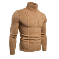 Bertrand – Warmer Strickpullover mit Rollkragen – Khaki