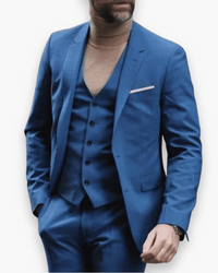 Herren Anzug 3-teilig Slim Fit | Klassisch & Elegant für Hochzeitsgäste – Marine