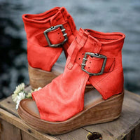 Sophie | Orthopädisch Gepolstert Sandalen – Rot