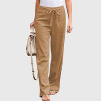 Elena | Moderne leichte Damenhose stilvoll – Hellbraun
