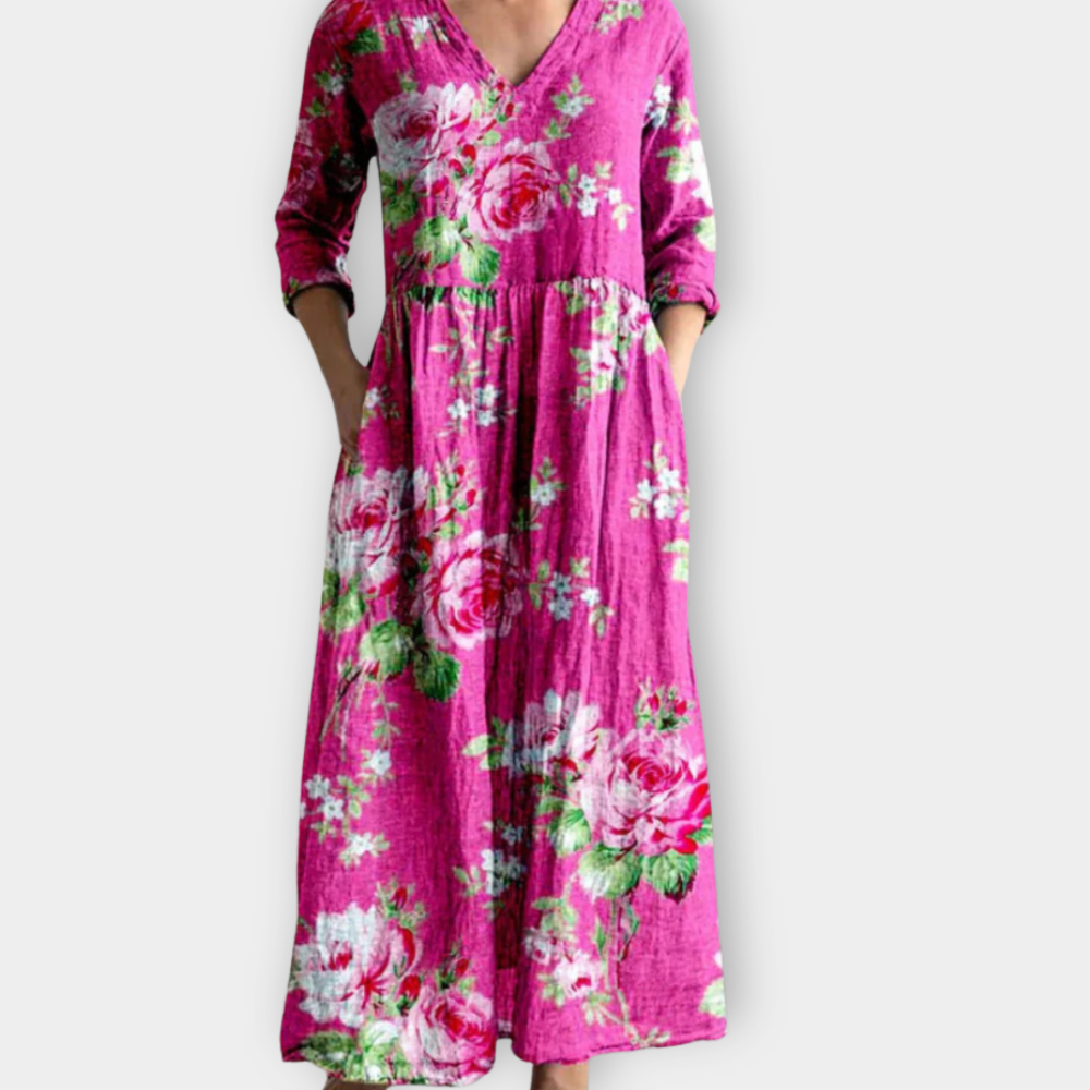 Almara | Boho Maxikleid aus luxuriösem, weichem Stoff